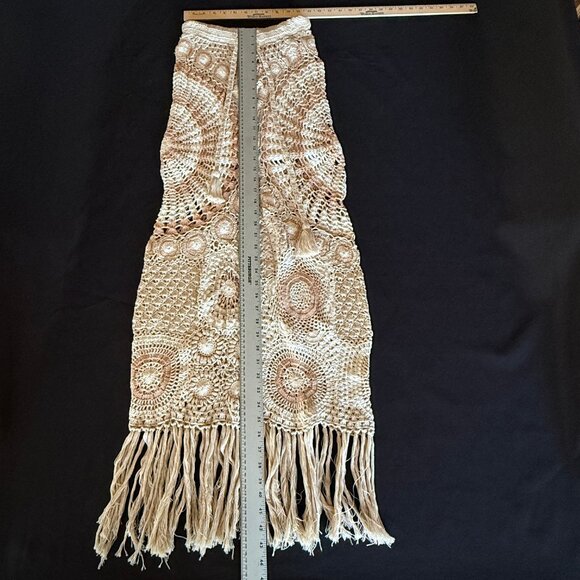 Free People x Flook Natalia Pieced Crochet Skirt Sz S - Picture 7 of 13